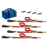 513210 2 x 10 Ultra Pack Tie-Down Straps with Detachable Axle Straps Sewn Fixed Ends - Red