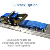 514002 2 x 10 Tire Block Strap Pack with E-Track Ends - Yellow 4