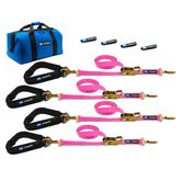 519646 2 x 6 Pro Pack Premium Tie-Down Strap Kit with 40 Axle Strap Sewn Fixed Ends - Pink