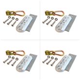 520310 Double Stud Anchor Plate Kit with Pear Ring - 1 Fastener 4-Pack