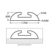522372 6 VersaTie Surface-Mounted Track Kit with Wide Contour Edge Series 3 1