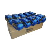 642001BL-48-Box 2 x 20 E-Track Ratchet Straps Box of 10 - Blue