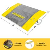 ADP-2436-3600 24 x 36 38 Thick Guardian Aluminum Dock Plate El2_v2