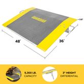 ADP-3648-5300 36 x 48 12 Thick Guardian Aluminum Dock Plate El2_v2