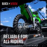 AFP-9012 Black Widow Aluminum Folding Arched Plate-Style Single Runner Motorcycle Ramp AI4