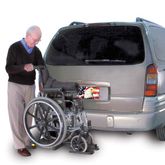 AL003 Harmar Tilt-N-Tote Deluxe Steel Folding Manual Wheelchair Carrier 1