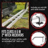 AMC-400L Black Widow Aluminum Nonfolding Motorcycle Carrier with 6 Ramp - 400 lb Capacity 7