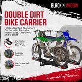AMC-600-2-PRO Black Widow Pro Black Anodized Aluminum Double Dirt Bike Carrier - 600 lb Capacity AI1