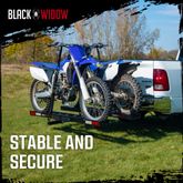 AMC-600-2-PRO Black Widow Pro Black Anodized Aluminum Double Dirt Bike Carrier - 600 lb Capacity AI4