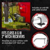 AMC-600-2 Black Widow Aluminum Double Motorcycle Carrier  600 lb Capacity 7