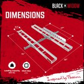 AMC-600-2 Black Widow Aluminum Double Motorcycle Carrier  600 lb Capacity EI4