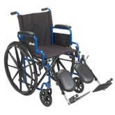 BLS20FBD-ELR Elevated Legrests - Blue Streak Wheelchair with Flip Back Desk Arms - 20 Seat
