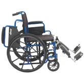BLS20FBD-ELR Elevated Legrests - Blue Streak Wheelchair with Flip Back Desk Arms - 20 Seat 2