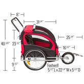 CL-BT-502 Apex Double Stroller and Bike Trailer BT-502__3