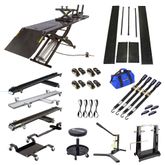BW-1000A-XL-BYO Extra-Long Pneumatic Motorcycle Lift Table - Build Your Own Shop Kit Package 1
