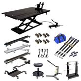 BW-1500AH-Z-BYO Extra-Wide AirHydraulic Motorcycle Lift Table - Build Your Own Shop Kit Package 1