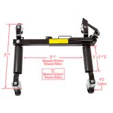 BW-CJD-2 Black Widow Steel Hydraulic Jack  Wheel Dolly  1500 lb Capacity  2 Pack 2