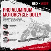 BW-PRO-DOLLY Black Widow Pro Aluminum Motorcycle Dolly - 1500 lb Capacity AI4