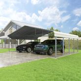 CCP24207 24 W x 20 L x 7 H Versatube 2-Car Carports