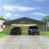 CCP24207 24 W x 20 L x 7 H Versatube 2-Car Carports 1