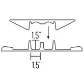 CL2X150-5GP-O 2-Channel Cross-Link Cable Protector Bridge for 5-Channel Linebacker Cable Protectors - Orange 3