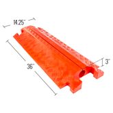 CP1X225-GP-B 1-Channel Split-Top Linebacker Cable Protector for 225 Dia Cables - Black 2