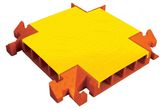 CPCR4X300-YO 4-Channel Linebacker 4-Way Cross Cable Protector for 3 Dia Cables
