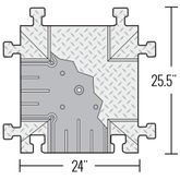 CPCR4X300-YO 4-Channel Linebacker 4-Way Cross Cable Protector for 3 Dia Cables 1