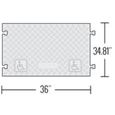 CPRP-1X225-BLU Cross-Guard ADA Ramp for 1-Channel Linebacker Cable Protectors - Blue 2