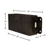 DB-L62410 Guardian 24 x 6 x 10 Horizontal Laminated Rubber Dock Bumper 1