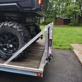 F05-75-048-HINGE-MC 48 L x 75 W Heavy-Duty Bi-Fold Aluminum Trailer Ramps for MotorcycleATVUTVGolf Cart 4