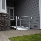 GATEWAY3GTLHR07 7 L x 3 W EZ-ACCESS GATEWAY 3G Aluminum Wheelchair Access Ramp with Two-Line Handrails 1