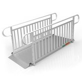 GATEWAY3GVPHR07 7 L x 3 W EZ-ACCESS GATEWAY 3G Aluminum Wheelchair Access Ramp with Vertical Picket Handrails