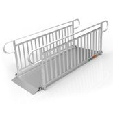 GATEWAY3GVPHR08 8 L x 3 W EZ-ACCESS GATEWAY 3G Aluminum Wheelchair Access Ramp with Vertical Picket Handrails