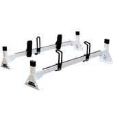 H2166B Black Transit Connect H1 2 bar ladder roof rack Low Profile 42 Bars Steel