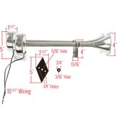 CL-HORN-D Double Trumpet Marine Horn - 18-12 long 109DB HORN-D__4