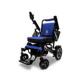 IQ7000AF-LE-MAX-BLK-BLU ComfyGo Majestic 20AH Remote-Controlled Electric Wheelchair wAuto-Fold - Black FrameBlue Faux Leather 3