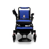 IQ7000AF-LE-MAX-BLK-BLU ComfyGo Majestic 20AH Remote-Controlled Electric Wheelchair wAuto-Fold - Black FrameBlue Faux Leather 4