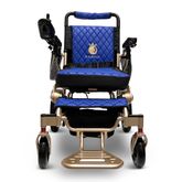 IQ7000AF-LE-MAX-BRZ-BLU ComfyGo Majestic 20AH Remote-Controlled Electric Wheelchair wAuto-Fold - Bronze FrameBlue Faux Leather 4