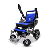 IQ7000AF-LE-MAX-SLV-BLU ComfyGo Majestic 20AH Remote-Controlled Electric Wheelchair wAuto-Fold - Silver FrameBlue Faux Leather 3