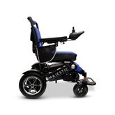 IQ7000LE-MAX-BLK-BLU ComfyGo Majestic 20AH Remote-Controlled Electric Wheelchair - Black FrameBlue Faux Leather 6
