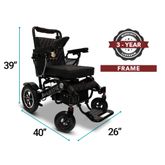 IQ7000MAX-BRZ ComfyGo Majestic 20AH Remote-Controlled Electric Wheelchair - Bronze FrameBlack Mesh Fabric 2