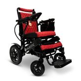IQ8000LE-BLK-RED ComfyGo Majestic 12AH Remote-Controlled Electric Wheelchair with 175 Seat - Black FrameRed Faux Leather