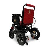 IQ8000LE-BLK-RED ComfyGo Majestic 12AH Remote-Controlled Electric Wheelchair with 175 Seat - Black FrameRed Faux Leather 3