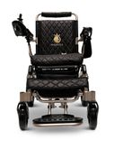 IQ8000LE-BRZ-BLK ComfyGo Majestic 12AH Remote-Controlled Electric Wheelchair with 175 Seat - Bronze FrameBlack Faux Leather 4