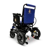 IQ8000LE-MAX-BLK-BLU ComfyGo Majestic 20AH Remote-Controlled Electric Wheelchair with 175 Seat - Black FrameBlue Faux Leather 3