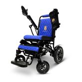 IQ8000LE-MAX-BLK-BLU ComfyGo Majestic 20AH Remote-Controlled Electric Wheelchair with 175 Seat - Black FrameBlue Faux Leather 6