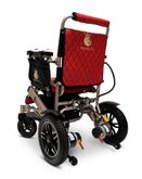 IQ8000LE-MAX-BRZ-RED ComfyGo Majestic 20AH Remote-Controlled Electric Wheelchair with 175 Seat - Bronze FrameRed Faux Leather 3