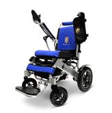 IQ8000LE-MAX-SLV-BLU ComfyGo Majestic 20AH Remote-Controlled Electric Wheelchair with 175 Seat - Silver FrameBlue Faux Leather 6