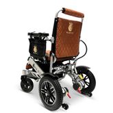 IQ8000LE-SLV-TB ComfyGo Majestic 12AH Remote-Controlled Electric Wheelchair with 175 Seat - Silver FrameTaba Faux Leather 3